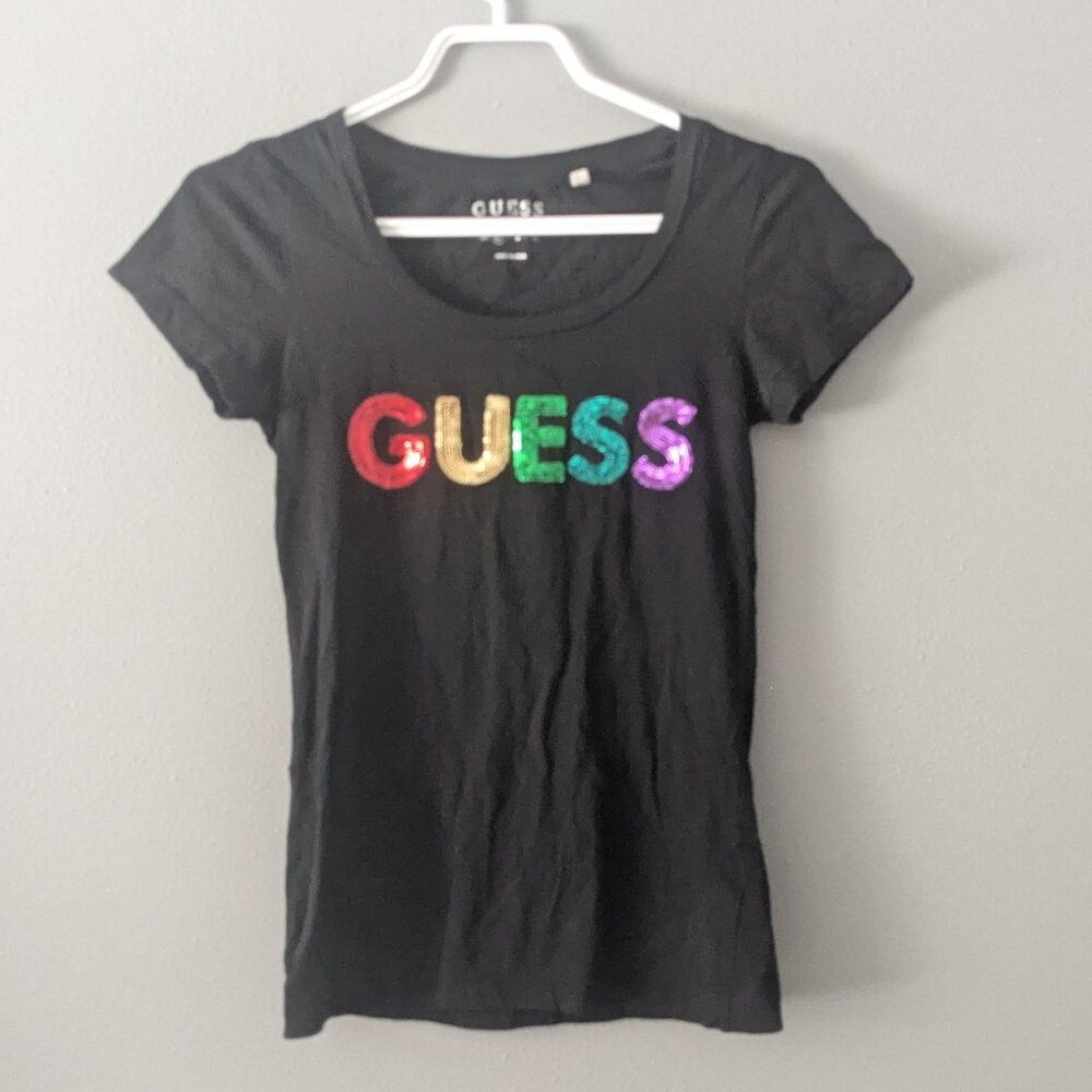 Sequined Logo T-shit